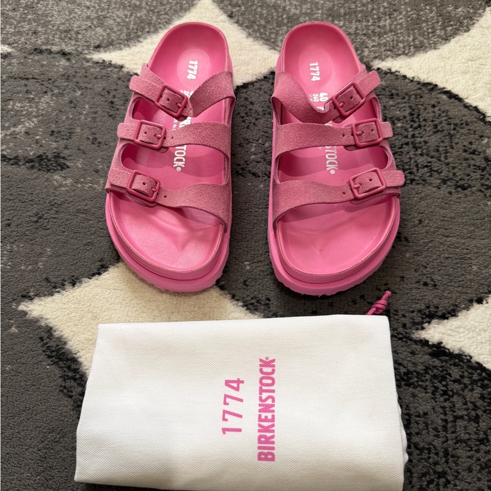 Birkenstock 1774 lll Florida Sandal in Azalea Pink